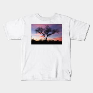 Sunrise Tree Silhouette in Kruger National Park, South Africa Kids T-Shirt